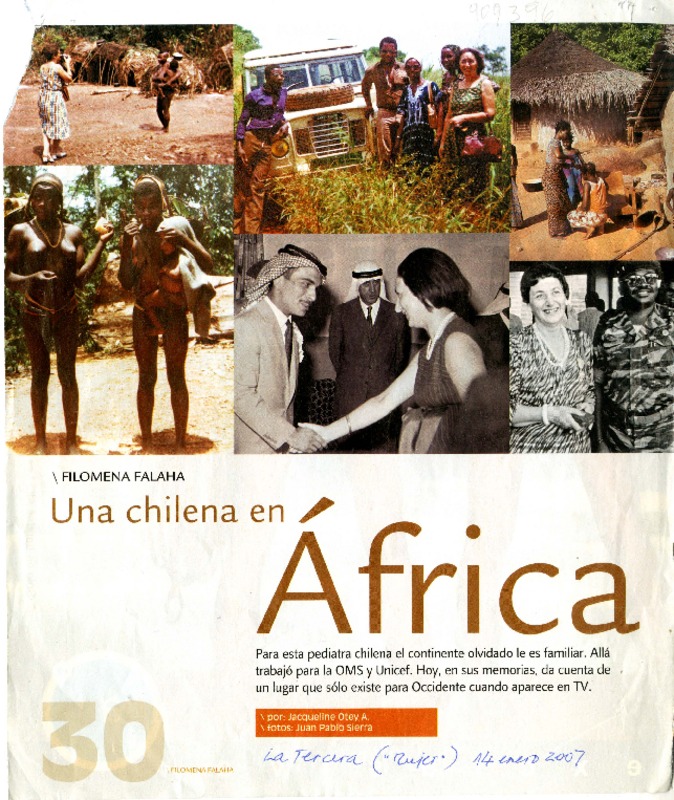 Una chilena en Africa  [artículo]Otey A., Jacqueline.