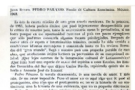 Pedro Páramo  [artículo] Norman Cortés.