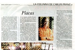 Placas  [artículo] Carlos Franz