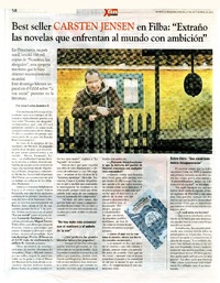 Best seller Carsten Jensen en Filba: "Extraño las novelas que enfrentan al mundo con ambición"  [artículo] Juan Carlos Ramírez F.