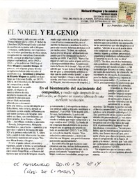 El nobel y el Genio  [artículo] Francisco José Folch