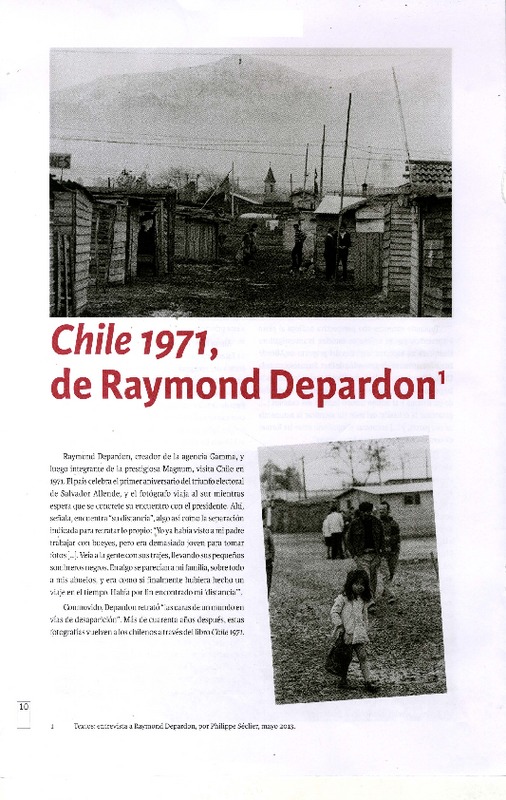 Chile 1971, de Raymond Depardon  [artículo]