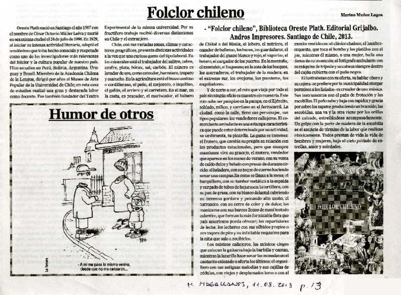Folclor chileno  [artículo]