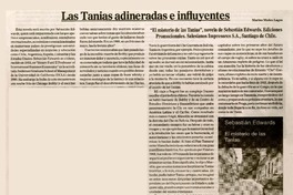 Las Tanias adineradas e influyentes  [artículo] Marino Muñoz Lagos