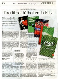 Tiro libro: fútbol en la Filsa  [artículo] Juan Ignacio Rodriguez Medina