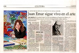 Al cumplirse 120 años del nacimiento del genial creador: Juan Emar sigue vivo en el arte.  [artículo] Maureen Lennon Zaninovic