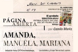 Amanda, Manuela, Mariana  [artículo] Camilo Marks