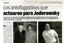 Los antofagastinos que actuaron para Jodorowsky  [artículo] Cristian Ascencio Ojeda.
