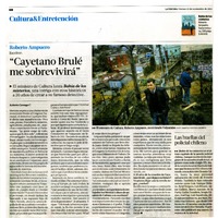"Cayetano Brulé me sobrevivirá"  [artículo] Roberto Careaga C.
