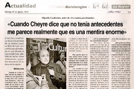 "Cuando Cheyre dice que no tenía antecedentes me parece realmente que es una mentira enorme"  [artículo] Maritza Luna