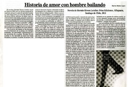 Historia de amor con hombre bailando  [artículo] Marino Muñoz Lagos