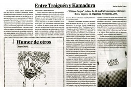 Entre Traiguén y Kamadura  [artículo] Marino Muñoz Lagos