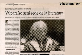 Valparaíso será sede de la literatura.  [artículo] Leonardo Robles.