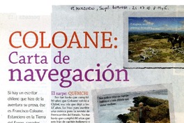 Coloane: carta de navegación  [artículo] Marcelo Ibáñez Campos.