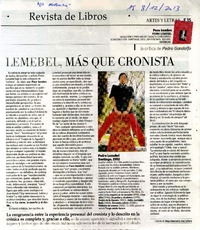 Lemebel, más que cronista  [artículo] Pedro Gandolfo