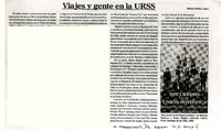 Viajes y gente en la URSS  [artículo] Marino Muñoz Lagos.