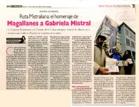 Ruta mistraliana: el homenaje de Magallanes a Gabriela Mistral  [artículo] Francisco Matiacha M.