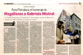 Ruta mistraliana: el homenaje de Magallanes a Gabriela Mistral  [artículo] Francisco Matiacha M.