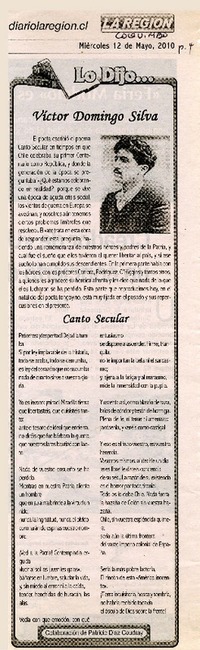 Víctor Domingo Silva  [artículo] Patricio Díaz Coudray.