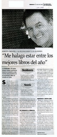 "Me halaga estar entre los mejores libros del año"  [artículo] Leonardo Robles.