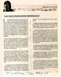 La calle Fernando Binvignat  [artículo] Lincoyán Rojas Peñaranda.