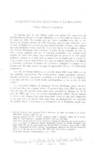 Benjamin Vicuña Mackenna y la religión  [artículo] Walter Hanisch Espíndola.