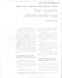 Don Valentín Letelier Madariaga  [artículo] Claudio Henríquez Arce.