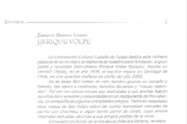 Enrique Volpe  [artículo] Enrique Germán Liñero.
