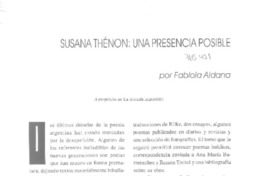 Susana Thénon: una presencia posible  [artículo] Fabiola Aldana.