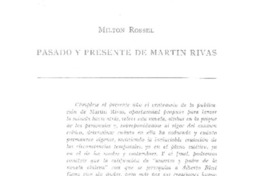 Pasado y presente de Martín Rivas  [artículo].