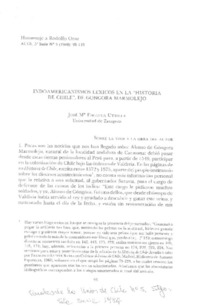 Indoamericanismos lexicos en la "Historia de Chile"  [artículo] José Enguita Utrilla.