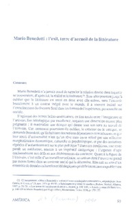 Mario Benedetti: l'exil, terre d'accueil de la litterature  [artículo] Teresa Orecchia Havas.