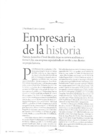 Empresaria de la historia  [artículo].
