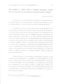 Hacia el análisis vocacional grupal  [artículo] Viola Soto Guzmán.