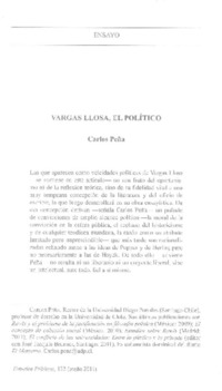 Vargas Llosa, el político  [artículo] Carlos Peña.