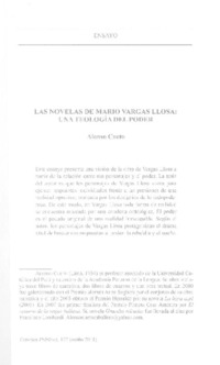 Las novelas de Mario Vargas Llosa: una teología del poder  [artículo] Alonso Cueto.