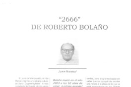 "2666" de Roberto Bolaño  [artículo] Juan Rivano.