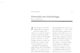 Pensando con Julio Ortega  [artículo] Arturo Fontaine.