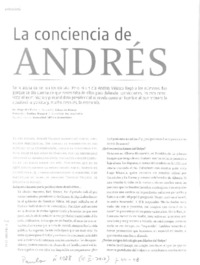 La conciencia de Andrés (entrevista)  [artículo] Alejandra Matus.