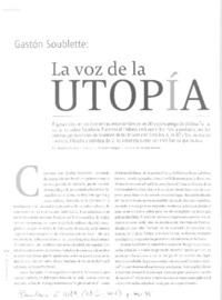 La voz de la utopía (entrevista)  [artículo] Vicente Parrini.