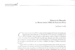 Memoria de Macondo en Martes tristes (1983) de Francisco Rivas  [artículo] Emiliano Coello.