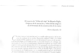 El trayecto de "El fin del viaje" de Ricardo Piglia  [artículo] María Alejandra Alí.
