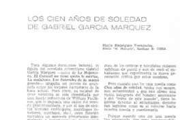 Los cien años de soledad de Gabriel García Márquez  [artículo] Mario Rodríguez Fernández.