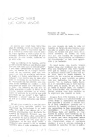 Mucho más de cien años  [artículo] Francisco de Oraá.