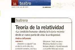 Teoría de la relatividad  [artículo] Andrea Jeftanovic.