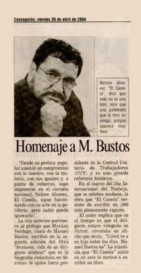 Homenaje a M. Bustos.  [artículo]
