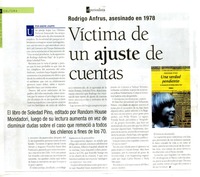 Víctima de un ajuste de cuentas Rodrigo Anfrus, asesinado en 1978 [artículo] : André Jouffe.