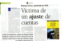 Víctima de un ajuste de cuentas Rodrigo Anfrus, asesinado en 1978 [artículo] : André Jouffe.