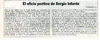 El oficio poético de Sergio Infante  [artículo]Ramón Riquelme.