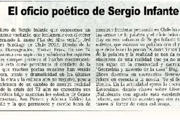 El oficio poético de Sergio Infante  [artículo]Ramón Riquelme.